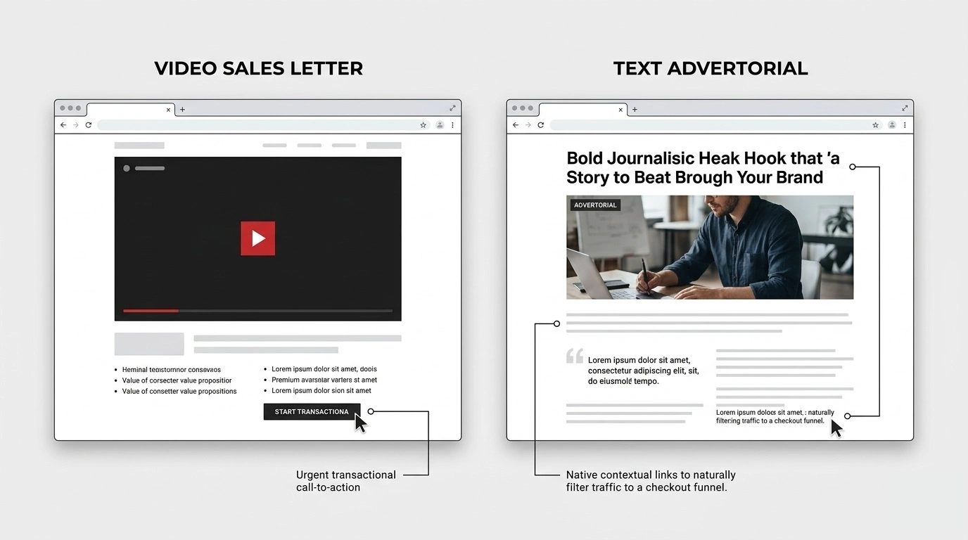 VSL vs. Advertorial